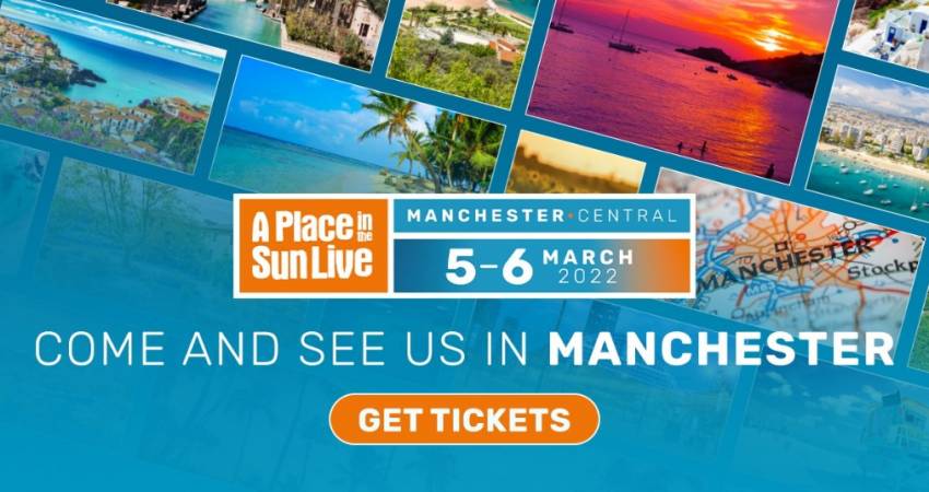 A Place in the Sun Live property exhibition on 5 and 6 March in Manchester: join us and find your property abroad!
