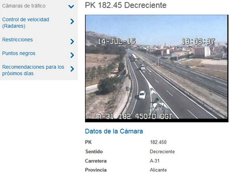 Localización de las cámaras de velocidad en toda España